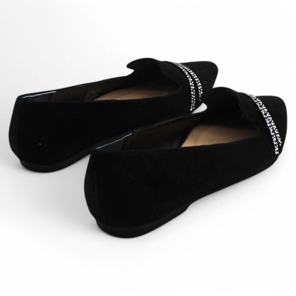 Alfani Womens Poee Strap Leather Slip on Smoking Loafers Black - Picture 5 of 8